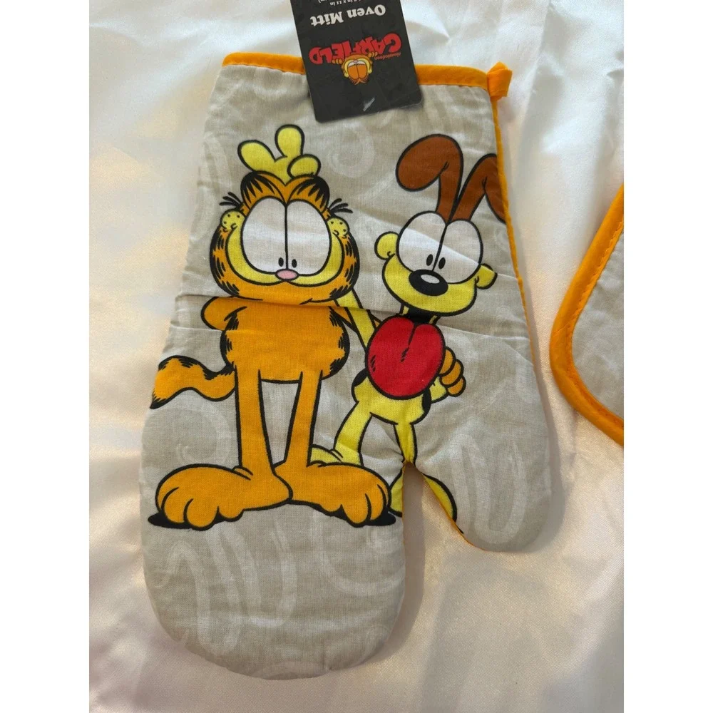 Nickelodeon Garfield Odie Oven Mitt Pot Holder Set Orange Grey Never Trust Cat